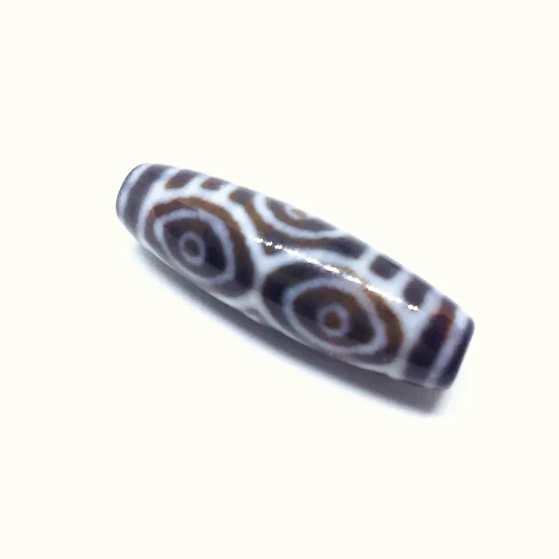 Grade AAA Dragon Eyes Totem Agate Natural Tibetan Dzi Beads Oval 12x38mm Hole:Approx 2mm Free Shipping