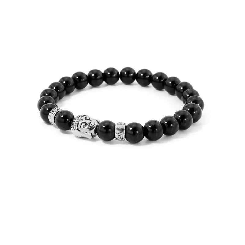 Neues Buddha-Kopf-Charm-Perlenarmband für Männer, Modisches Gallenstein-Naturstein-Armband für Frauen, Yoga-Schmuck, Partygeschenk, Großhandel – Detail 6