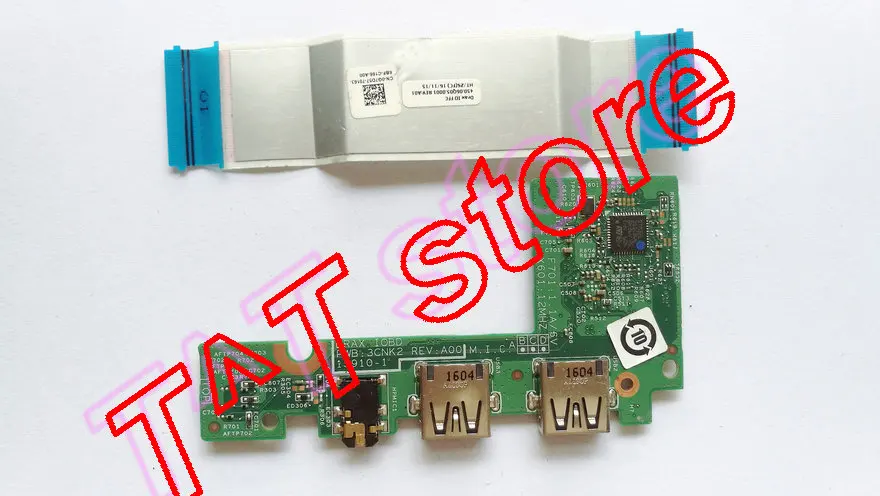 100% new original FOR Dell Inspiron 11 3168 Audio Jack Dual USB Board with Cable MH4F6 0MH4F6 3CNK2 G7D57 0G7D57 test good