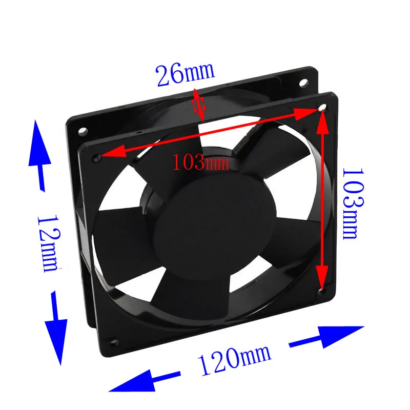 Incubator Ventilator Low Noise Axial Fans 220V 120X120X26mm Cooling Fan Use For Ozonizer Accessories Soldering Tin Exhaust Fan