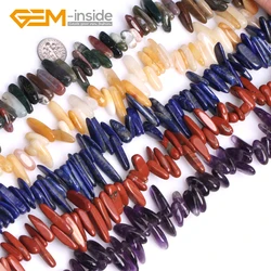 12-20mm Irregular Spike Wand Points Stick Assorted Material Natural Gem Stones Jewelry Making Beads DIY 15