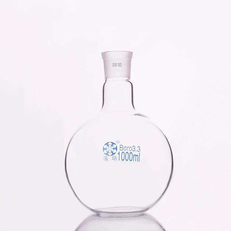 

Single standard mouth flat-bottomed flask,Capacity 1000ml and joint 29/32,Single neck flat flask,Boiling flask