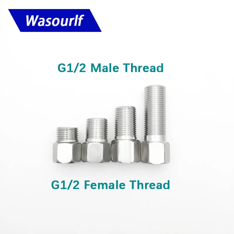 

WASOURLF G1/2 Male Thread Adapter Transfer 1/2 Inch Female Connector Shower Bathroom Kitchen Part Brass Pipe Accessories