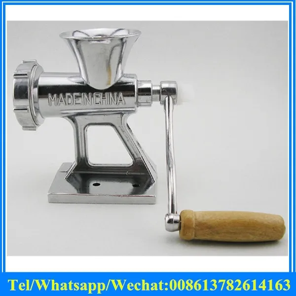 hand-cranking meat chopper meat mincing mahchine, home use manual drive aluminium alloy sausage stuffing machine