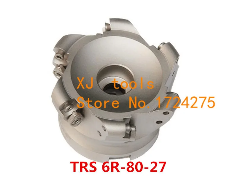 

TRS-6R-80-27-6T, round nose surface CNC milling cutter,milling cutter tools,Face Milling Cutter Head carbide Insert RDMT1204