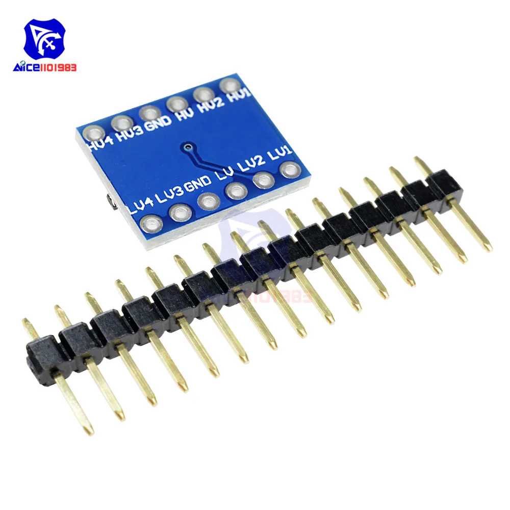 diymore 10PCS IIC I2C Logic Level Converter Bi-Directional Board Module 5V 3.3V DC Module for Arduino with Pins High Low Voltage
