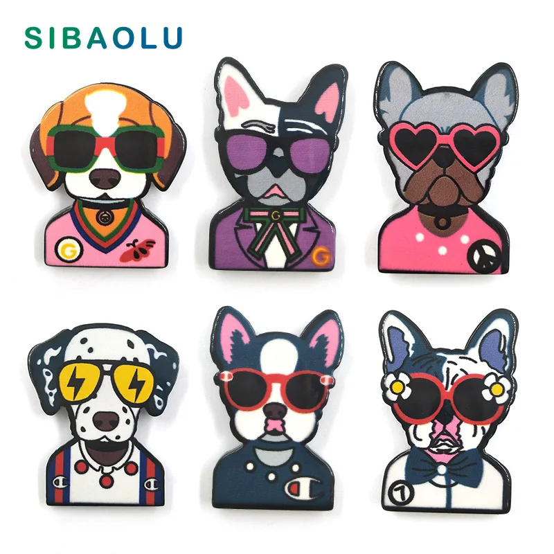 6pc Fashion Dogs fridge magnets Cartoon Dog Animal shape whiteboard sticker Refrigerator Kid Message post Home Decoration