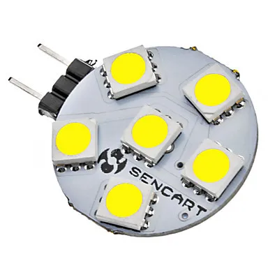 10pcs G4 LED 12V 1W 6*SMD5050 75lm Bombillas LED lamp Bulb G4 12v