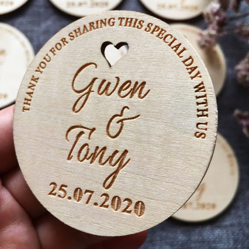 Wooden Save the Date Magnets , Hollow Heart Magnets , Save the Date , Personalized  Wedding Announcement