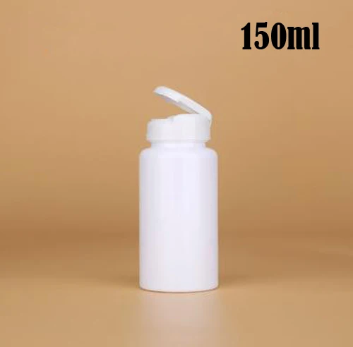 

20pcs 150ml White Color PET Medicine Bottles, Solid Bottles, Capsules/Pills/Powder/Vitamin Plastic Bottles With Flip Caps