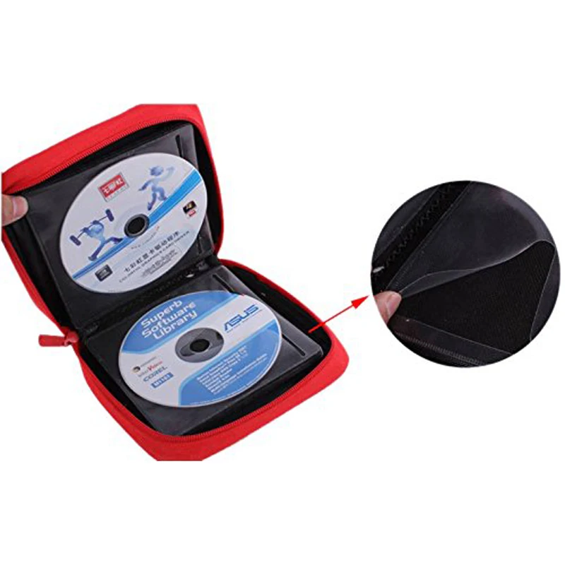 32 PCS Disc CD DVD Holder Case Storage Carry Case Organizer Sleeve Wallet Cover Bag Box CD DVD Holder Storage Cover