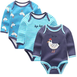 3 pz/lotto manica lunga originale neonato body abbigliamento per bambini bebes Baby Boy Girl clothes set body suit