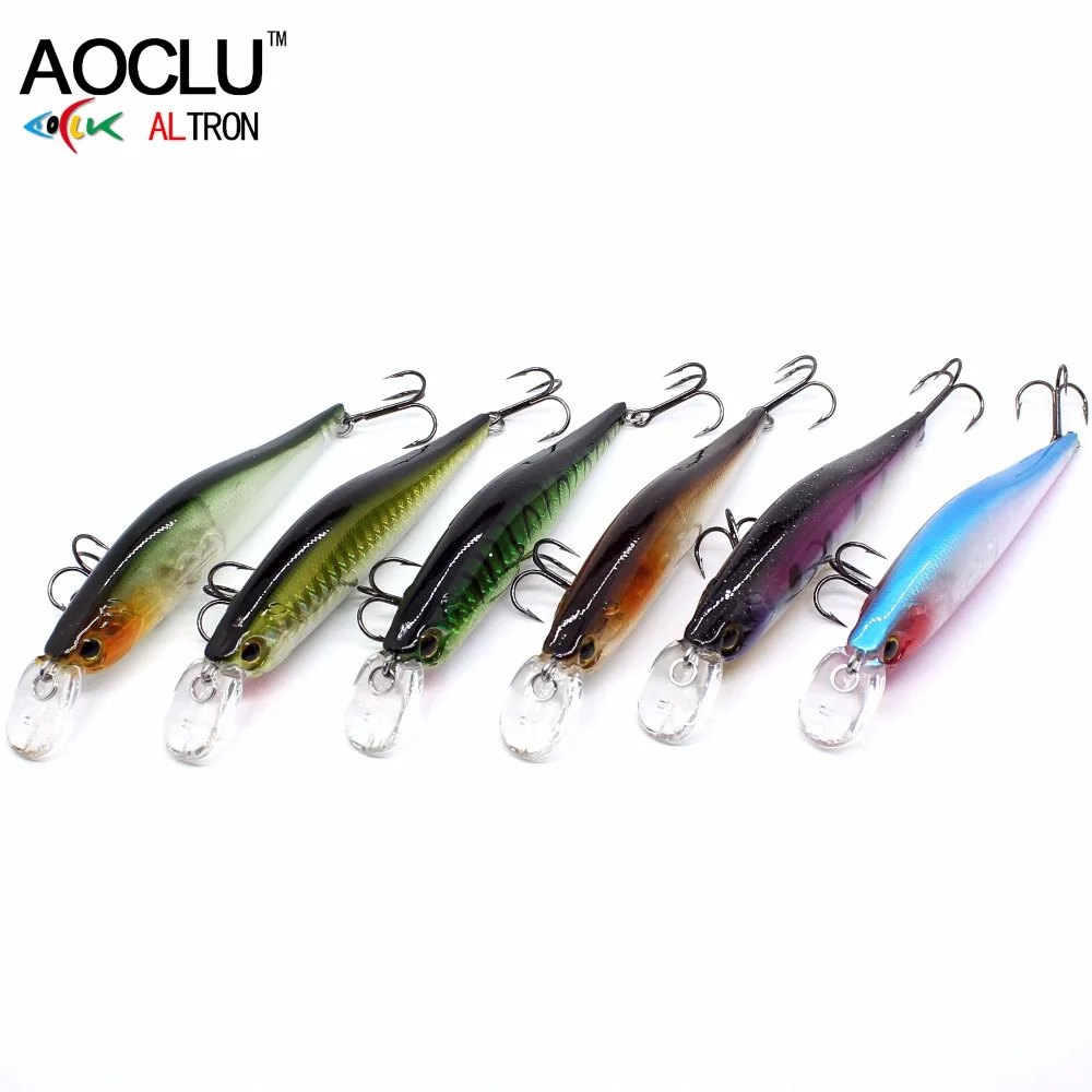 AOCLU-Sinking Wobbler Hard Bait, Minnow Crank, Dive Depth 1.2m Fishing Lure, Long Cast VMC Hook, Trout Killer Quality, 95mm, 13g