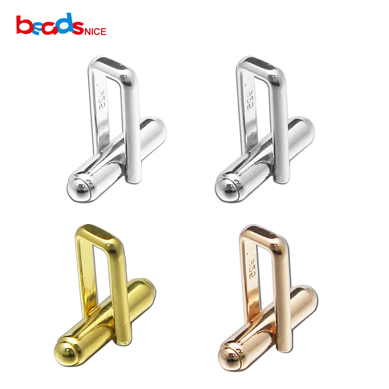 Beadsnice new arrival 925 silver French Cufflinks Backs of cufflink accessories diy personalized cufflinks for mens ID28330