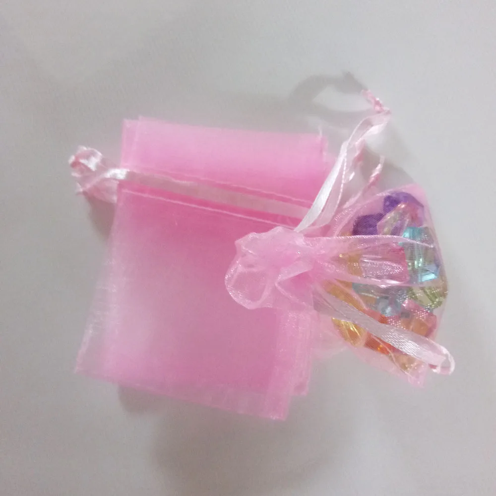 100pcs/Bag 5x7 7x9 9x12 10x15cm Gift Bags For Jewelry Wedding Party Organza Bag Drawstring Packing Gift Diy Jewelry Pouches Bags