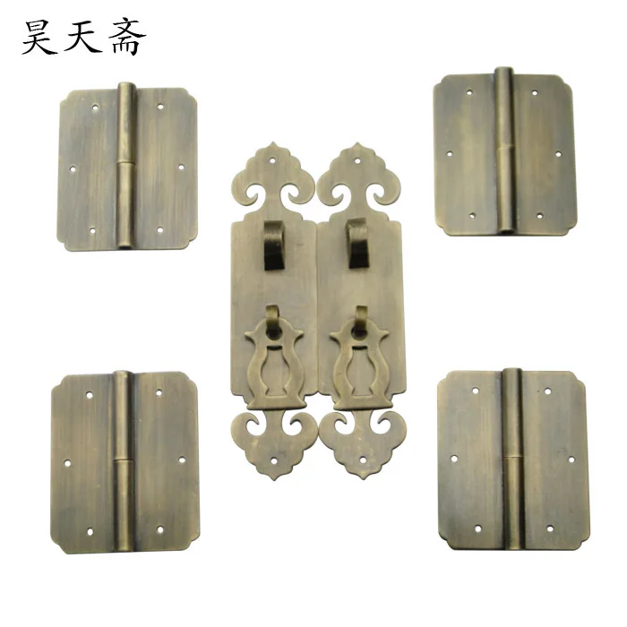 

[Haotian vegetarian] antique handle shoe cupboard door Chinese antique bookcase wishful handle kit (flat)