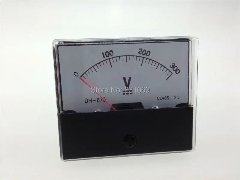 1PCS DH670 DC 0-300V 300V Analog Volt Voltage Voltmeter Panel Meter Brand New