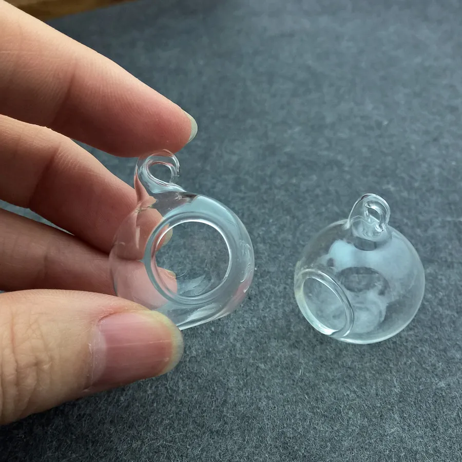5pieces 25*30mm Micro Landscape Ecological Glass Bottle Glass Pots jewelry Glass Bottle Moss DIY Glass globe pendant