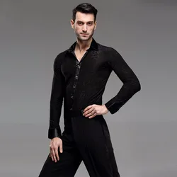 2020 Latin Top Dancing Clothes Latina Dress Men Dance Shirts Ballroom Dance Clothing Men Vestido Dancer Party Dresses