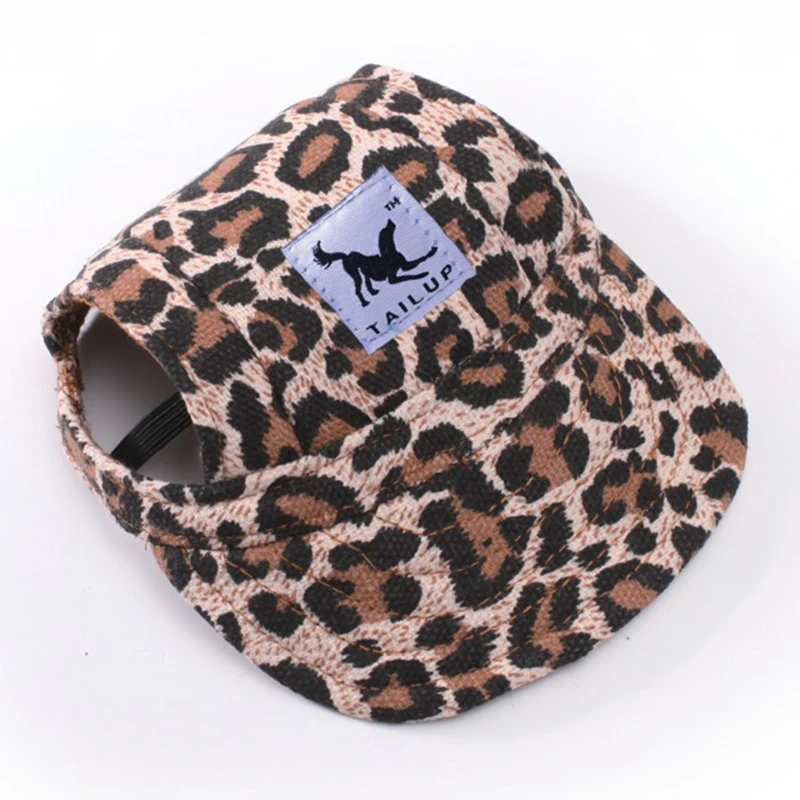 Cute Dog Baseball Hat Canvas Cap Adjustable With Ear Holes For Small Pet Dog Cats Outdoor Accessories Outdoor Pet Products 7D35