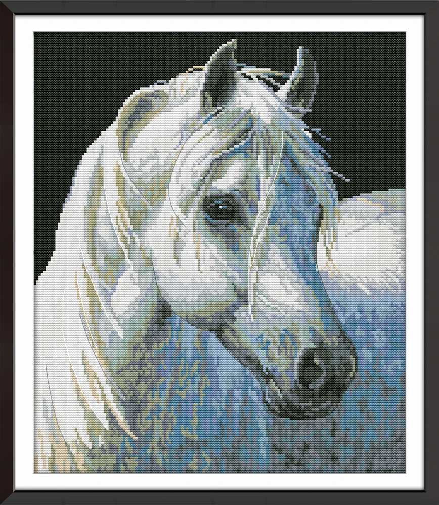 White horse 4 kit punto croce aida 14ct 11ct conteggio stampa tela punti croce ricamo ricamo fai da te fatto a mano