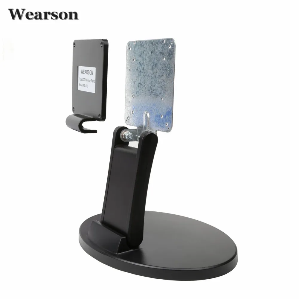 Wearson WS-03C Folding Metal LCD TV Holder Touch Screen Monitor Desk Stand Bracket With VESA Hole 75x75 100x100mm