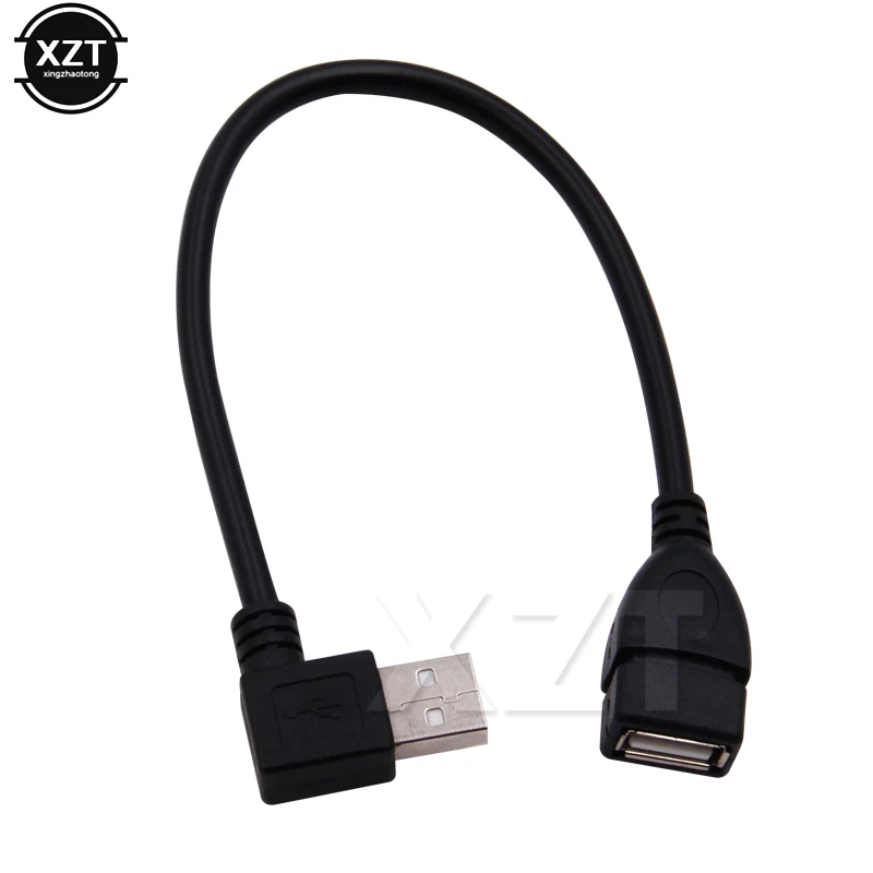 PZ Newest  USB 2.0 A Male to Female 90 degree Angled usb extension cord cable USB2.0 male to female right cable