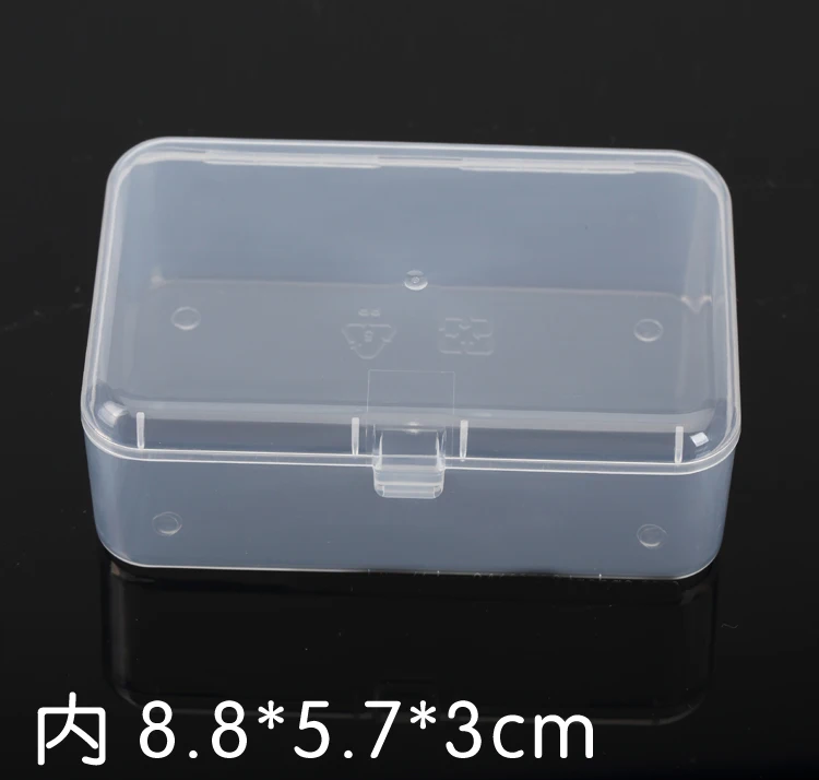 50pcs Rectangular transparent plastic box PP-5 sundries storages cards collections coin screw medicine small debris boxes