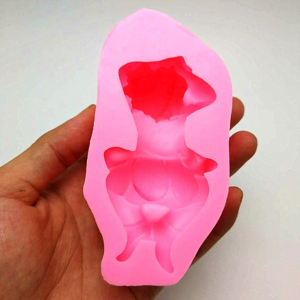 Cute baby, flower fairy silicone mold cake soft candy decoration tools DIY candy candle soap 3d mold