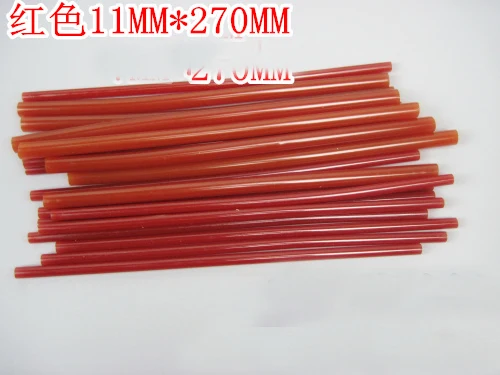 20Pcs Red Black Clear Transparent Hot Melt Glue Gun Adhesive Sticks 11mm x 270mm for Crafting Models