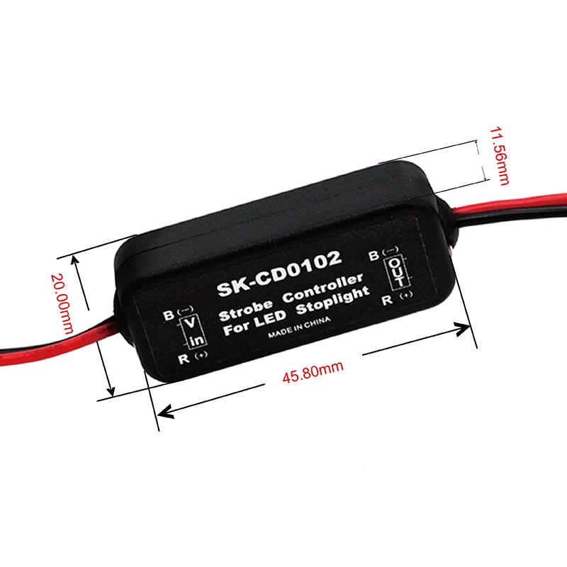 GS-100A Flash Strobe Controller Flasher Module For Car LED Brake Stop Light Lamp 12-24V Short Circuit Protection CD0100/01/02