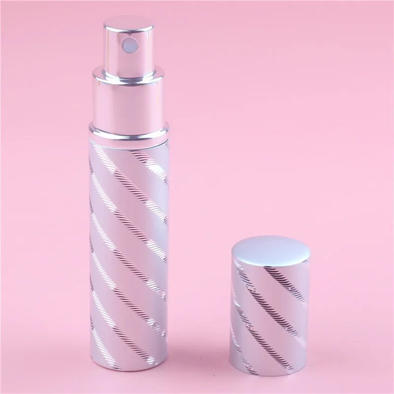 12ml Travel Mini Refillable Portable Empty Atomizer Perfume Bottle Aluminum Pump Cosmetic Containers LX1354