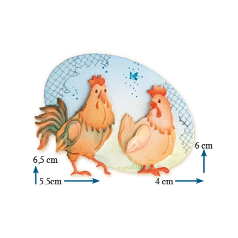 Easter Hens Chicken Metal Cutting Dies Stencil for DIY Scrapbooking Paper Cards Making Decorative Crafts Supplies New 2019 Dies