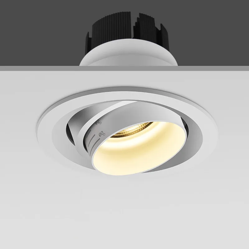 Super Bright Recessed LED Downlight COB 7W Adjust Focus LED Ceiling Spot Light LED Ceiling Lamp AC 110V 220V White Black