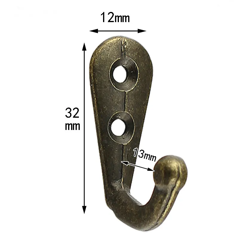 5PCS Cloth Hook Hangers Vintage alloy Wall Hook Rustic Key Coat Bag Hat Hanger Rustic Robe Hooks Single Prong For Home Bathroom image 4