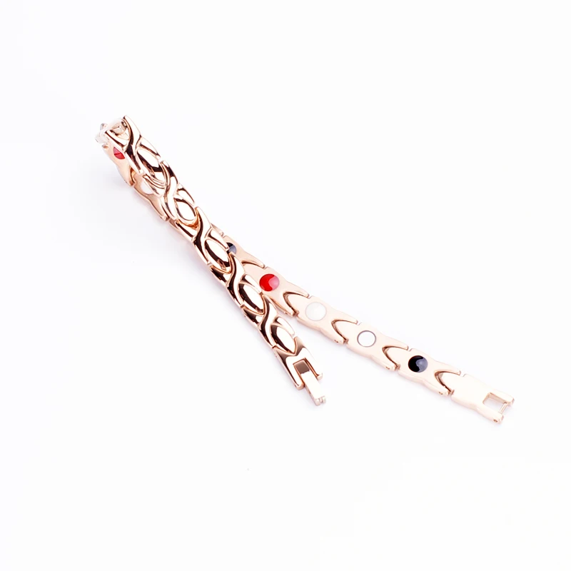 Oktrendy Magnetic Ladies Bracelets Jewellery Stainless Steel Bracelet For Women Rose Gold Color Tennis Bracelet Dropshipping