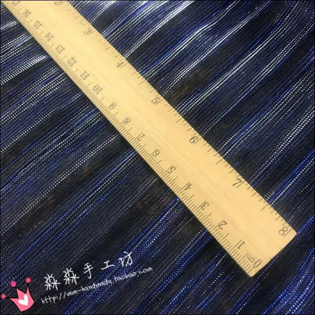 3M Spring And Summer Cloth Color Electro-Optic Large Pleated Mesh Fabric For Dress Clothes Perspective Crushed Ruffled Fabric