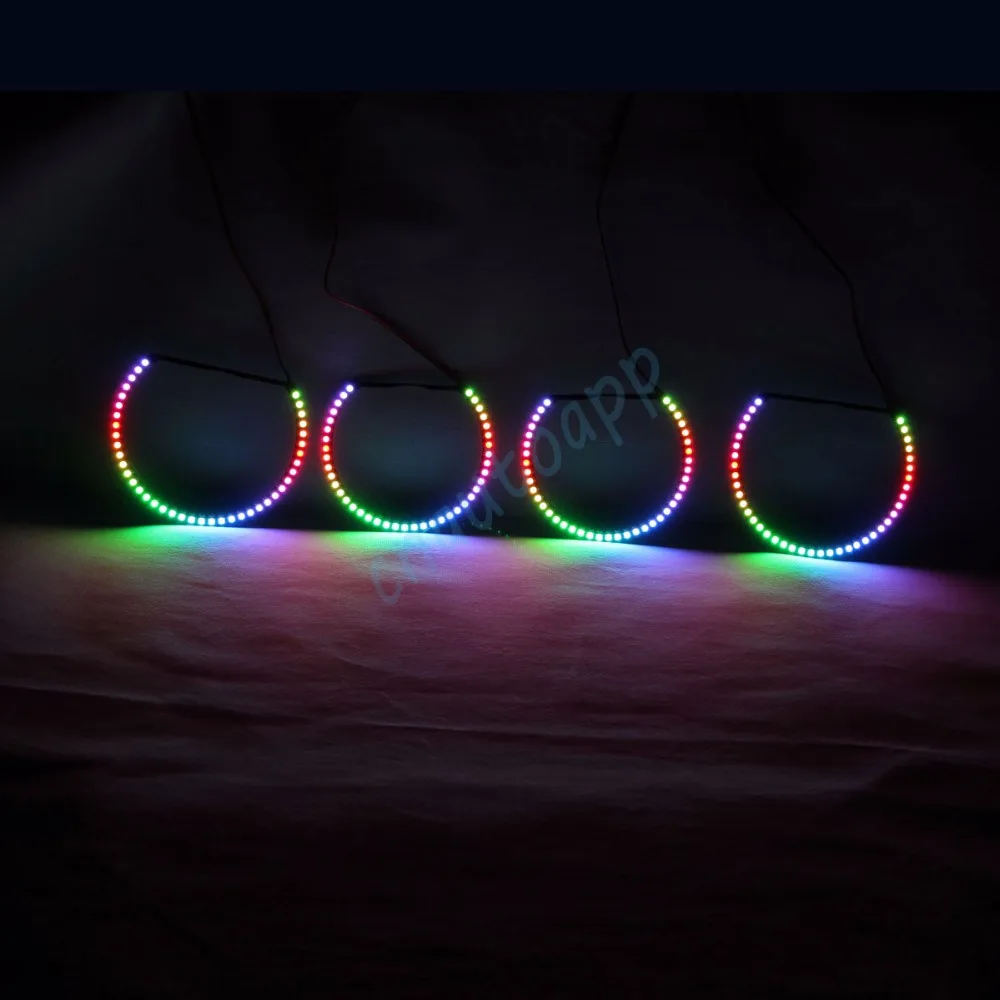 

RGBW Angel Eyes Revolving Lights DRL LED Rolling Light Multi-Color Wireless Control For BMW E36 /E38 /E39 /E46 /3Series /5Series