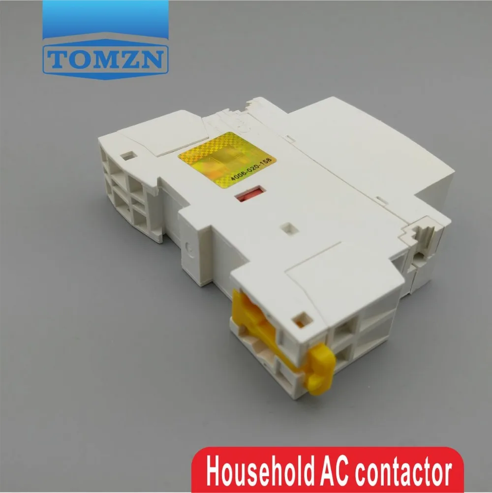 CT1 2P 20A 220V/230V 50/60HZ Din rail Household ac Modular contactor 2NO