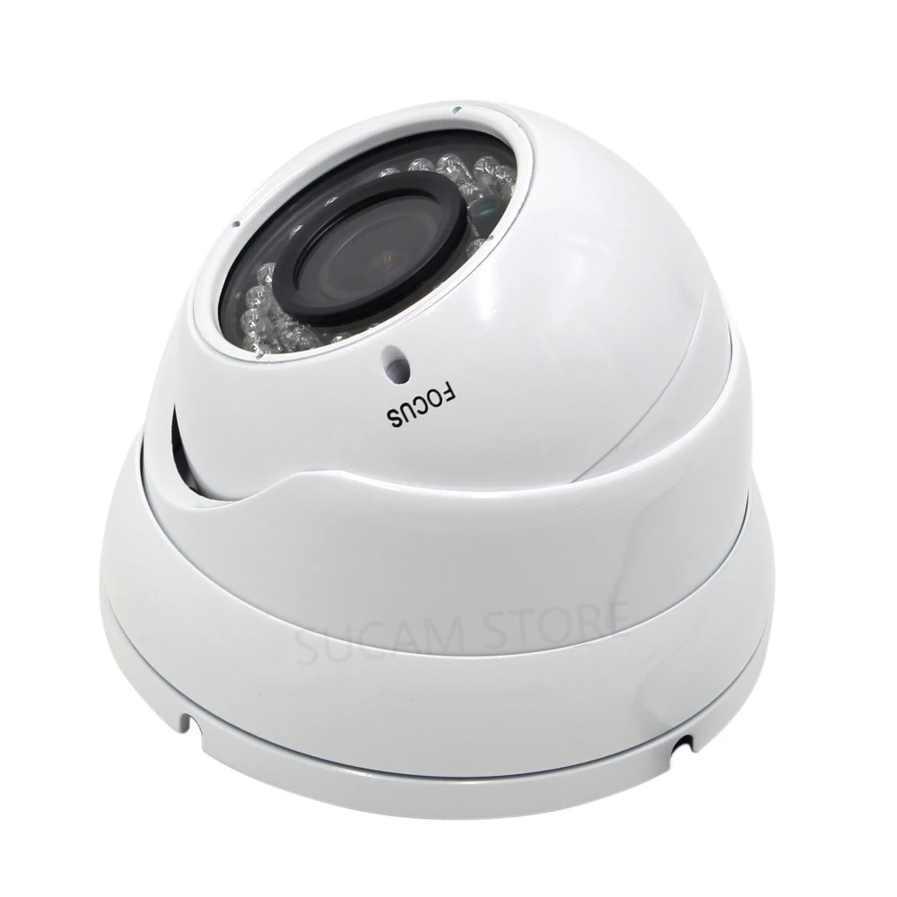 Imagem -04 - Varifocal Vigilância Cctv Câmera Home Security Vandalproof Infrared Dome Câmera 8512 mm Cor Branca 30m ir Distância 5mp Ahd