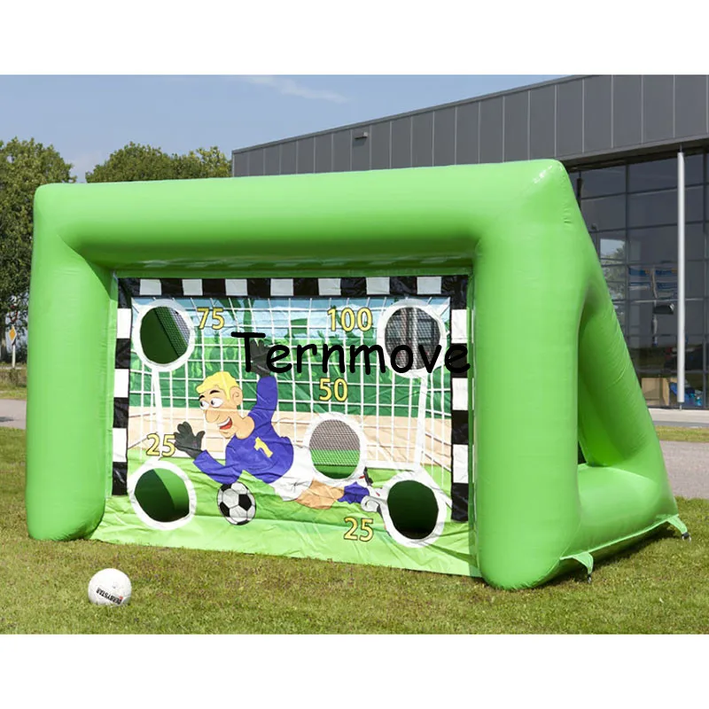 Portería de fútbol inflable, jaula de velocidad, juego de objetivo de fútbol a la venta, campo de tiro de fútbol inflable