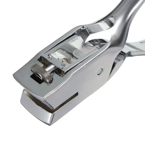 New Silver Metal Hand Slot Machine Certificate Photo Badge Hole Punch Puncher Tool High Quality