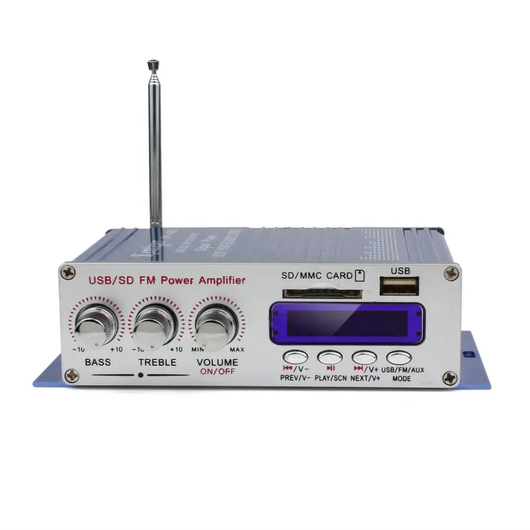 Kentiger HY-400 12V Digital Display Auto Car Power Amplifier FM Radio Player Support USB SD Card Input with Remote Control