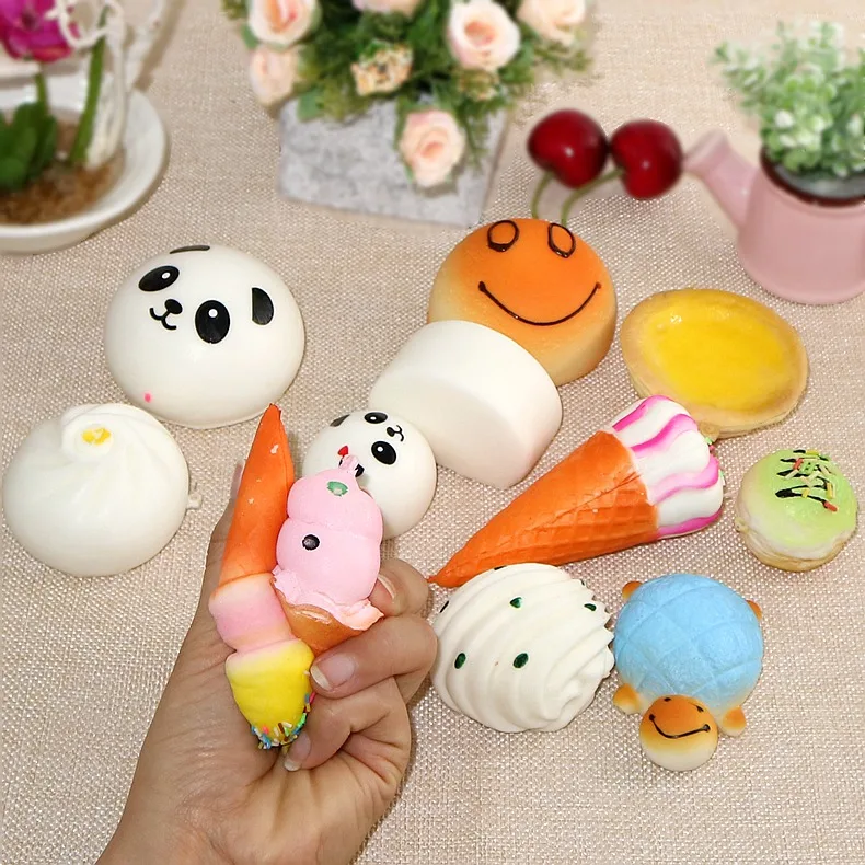 12pcs/set Simulation Bread Cake Hamburger Cookie Donut Charm Pendant Artificial Food Kids Pretend Play Kitchen Toys