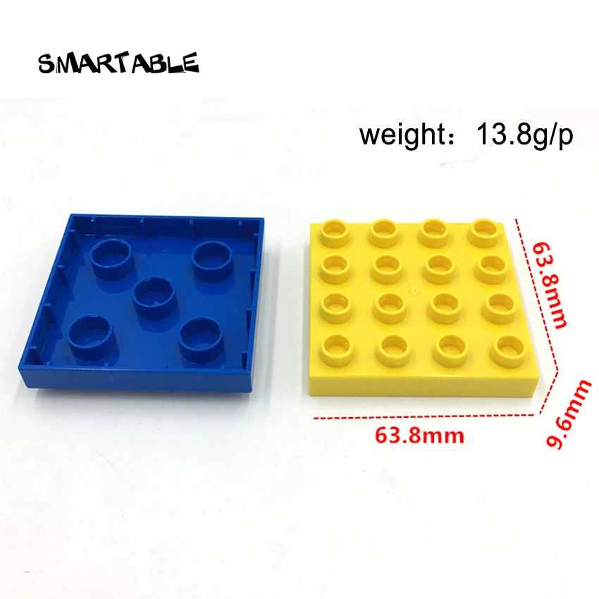 Smartable New Big Plate 4x4 Building Blocks Parts Compatible Major Brands Creative Toys For Children Of Low Age Gift 20pcs/Set