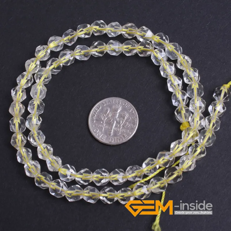 Faceted Natural Lemon Quartzs Crystal Beads Natural Stone Beads DIY Loose Beads For Jewelry Making Strand 15 Inches Wholesale !