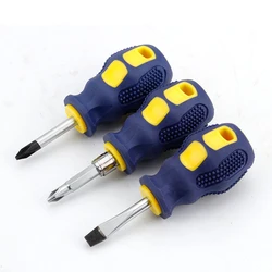 1Pcs Mini Screwdriver Multifunction Cross Shaped screw driver Slotted Flat DIY Repair tools magnetic short small screwdriver