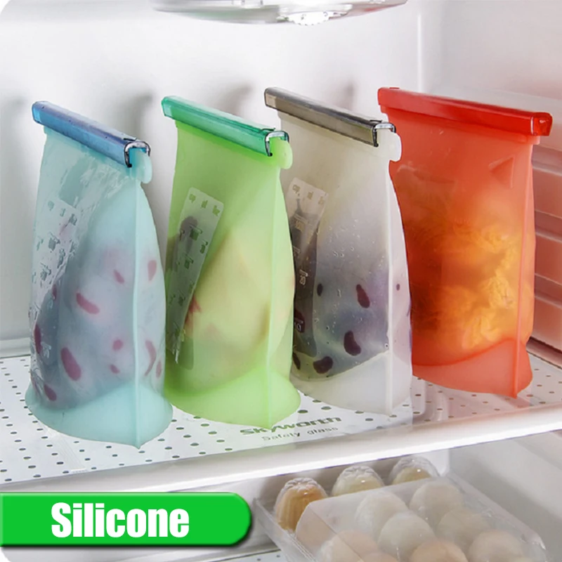 

Reusable Silicone Food Preservation Bag Airtight Seal Storage Container Versatile Kitchen Cooking Utensil