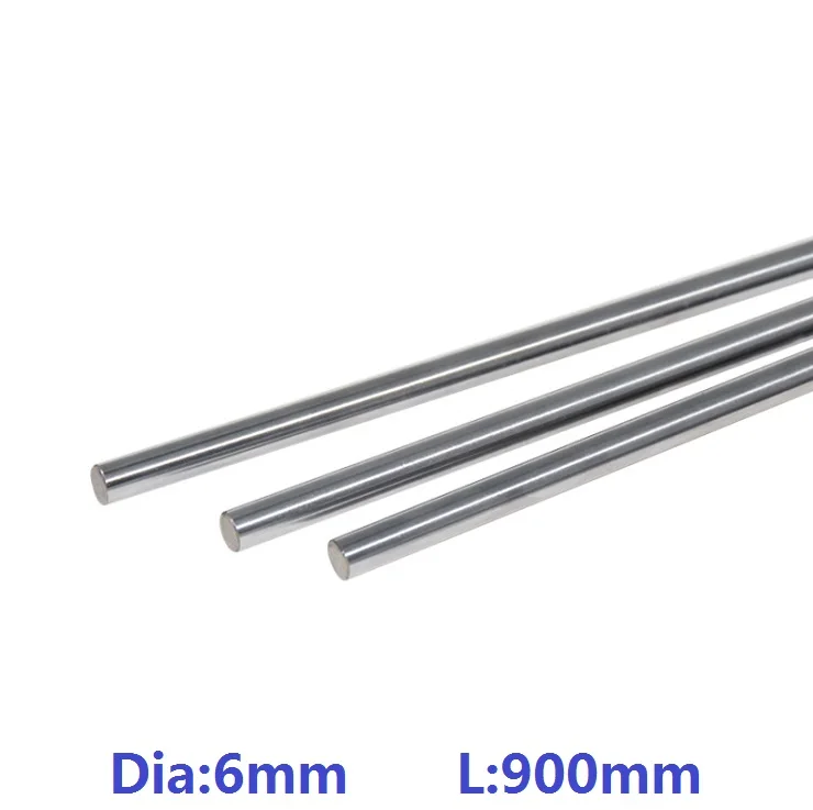 30pcs  Dia: 6mm linear shaft 900mm long 6x900mm hardened shaft chromed plated linear shaft rod bar CNC router 3D printer parts