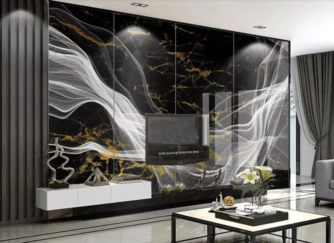 

Black Marble Mural Abstract Wallpaper Art Wall Painting Contact Paper Photo Wall Paper Bedroom Home Wall Decor Wall Paper 3d